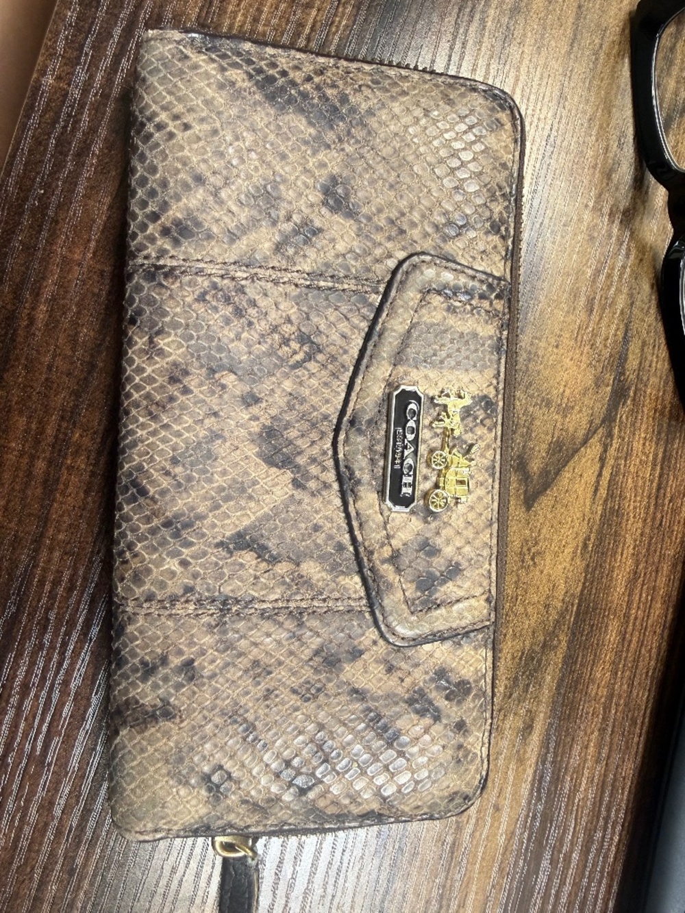 Vintage Coach snakeskin wallet